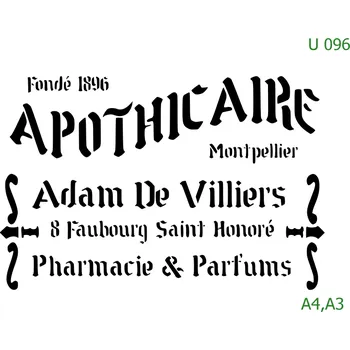 Šablona U 096 - A3 , Lepící fólie