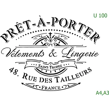 Šablona U 100 - A4 , Lepící fólie