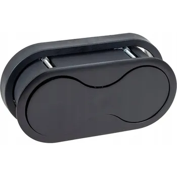 Elektrická zásuvka Elektrická zásuvka Design Light do desky černá, 2 zásuvky s uzemněním