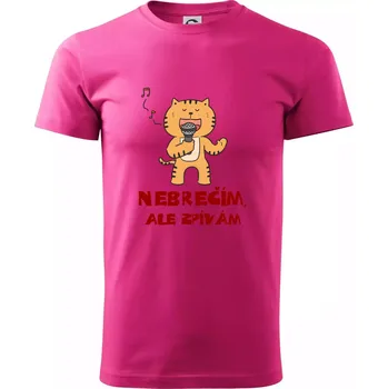 Pánská móda Nebrečím, ale zpívám - Klasické pánské triko vyšší gramáže - M ( Purpurová )