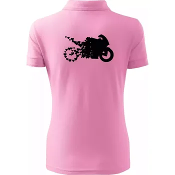 Moto love - Polokošile dámská Pique Polo - XS ( Růžová )