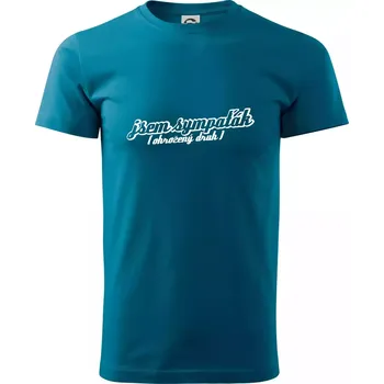 Pánská móda Jsem sympaťák - ohrožený druh - Klasické pánské triko vyšší gramáže - S ( Petrolejová )