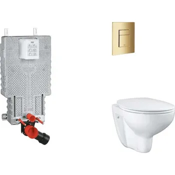 Grohe Uniset - Set předstěnové instalace, klozetu, sedátka SoftClose a tlačítka Skate Cosmopolitan, Cool Sunrise SANI15BB4102