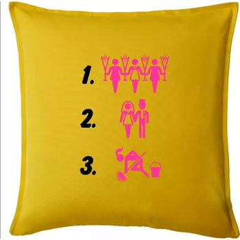 Polštář Před a po žena - Polštář 50x50 - 50x50 - Pouze potah ( Žlutá )