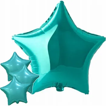Balónek Fóliový balónek hvězda tyrkysová Tiffany 45 cm