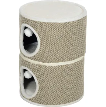 Škrabadlo pro kočky | kavové+krémově bílé