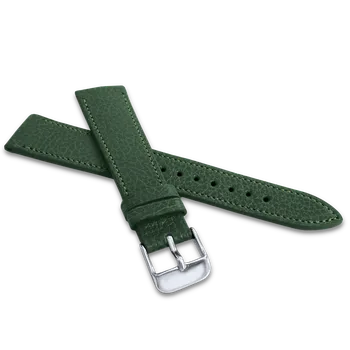 Řemínek na hodinky LAVVU Zelený prošitý řemínek MEDITERRA z luxusní kůže Top Grain - 18 LSADG18