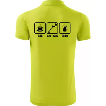 Pánská košile Káva detektor pivo - Polokošile Victory sportovní (dresovina) - 3XL ( Limetková )