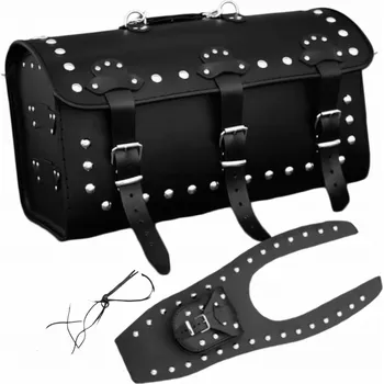 Zavazadlo na motocykl Popruh na nádrž Honda VTX 1800C + Kožená motocyklová brašna s cvočky