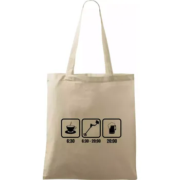 Nákupní taška Káva detektor pivo - Taška bavlněná - 42 x 38 cm ( Naturální )