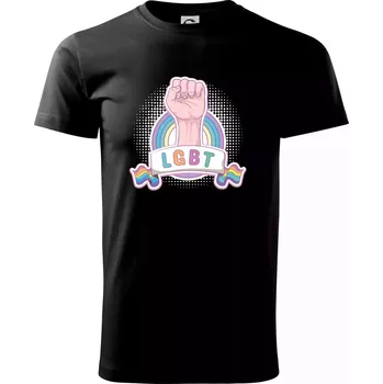 Pánské tričko LGBT ruka - Triko extra velké (5-8XL) - 6XL ( Černá )