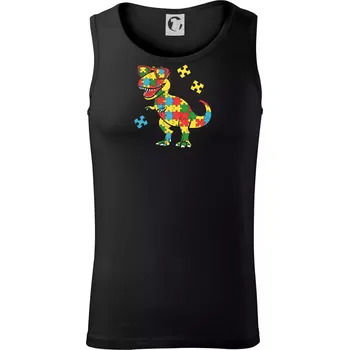 Autista dinosaurus puzzle - Tílko pánské Core - M ( Černá )