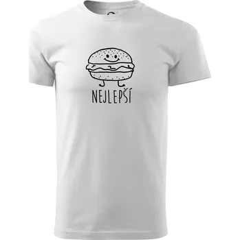 Nejlepší přátelé - Hamburger a hranolky - Triko extra velké (5-8XL) - 7XL ( Bílá )