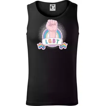 LGBT ruka - Tílko pánské Core - S ( Černá )