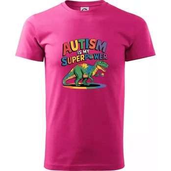 Stojící Rex Autism is my superpower - Klasické pánské triko vyšší gramáže - XS ( Purpurová )
