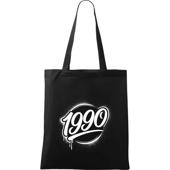 Narozeninovy ročník graffiti 1990 - Taška bavlněná - 42 x 38 cm ( Černá )