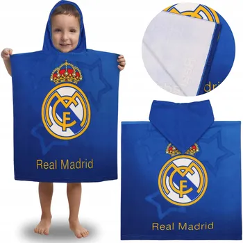 Bazénový ručník Real Madrid RYCHLESCHNOUCÍ pončo s kapucí 55x110cm