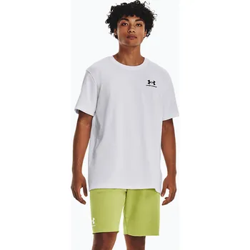 Pánské oblečení Pánské tričko Under Armour Logo Emb Heavyweight T-shirt white/black