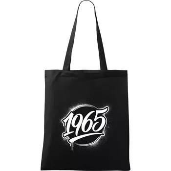 Nákupní taška Narozeninovy ročník graffiti 1965 - Taška bavlněná - 42 x 38 cm ( Černá )