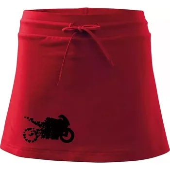 Dámská sukně Moto love - Sportovní sukně - two in one - S ( Červená )