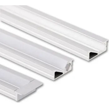 LED páska Vestavný hliníkový profil McLED VE 24x10mm včetně mléčného difuzoru 1m ML-761.029.74.1