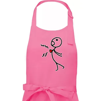 Kuchyňská zástěra Láska magnet - Pánská zástěra na vaření - Univerzální velikost ( Růžová )