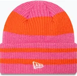 Dámská zimní čepice New Era Stripe Cuff Knit Beanie pastel pink