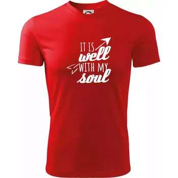 Pánské oblečení It is well with my soul - Pánské triko Fantasy sportovní (dresovina) - 2XL ( Červená )