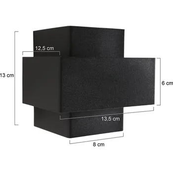 Lampička Steinhauer LED nástěnné světlo Muro 3367, černé, nahoru/dolů, G9, 2 700 K černý 1 x 3 W LED - Doprava zdarma