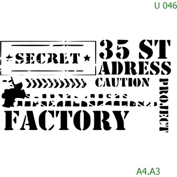 Šablona U 046 - A3 , Lepící fólie