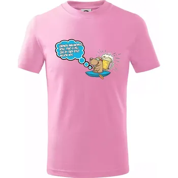 Žádnou malinovku, ale pivo - Tričko dětské bavlněné - 134 cm/8 let ( Růžová )