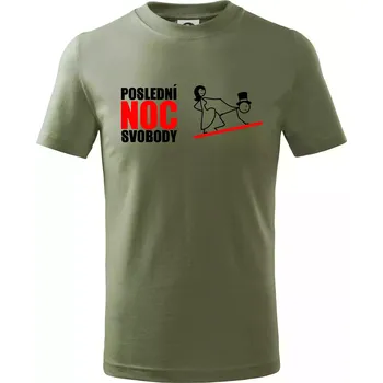 Poslední noc - Tričko dětské bavlněné - 122 cm/6 let ( Khaki )