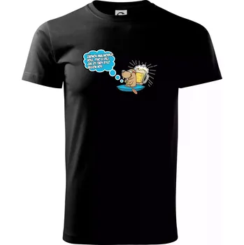 Pánské tričko Žádnou malinovku, ale pivo - Triko extra velké (5-8XL) - 8XL ( Černá )