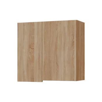 Kuchyňská skříňka SIHR - 8 horní skříňka, 2-dveřová, rohová, pravá, 750x800x300, dub bardolino