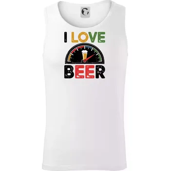 I love beer - palivoměr - Tílko pánské Core - M ( Bílá )