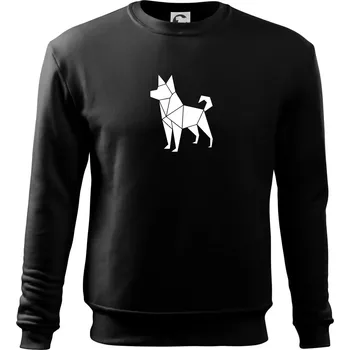 Origami pes z boku - Mikina Essential dětská - 158 cm/12 let ( Černá )