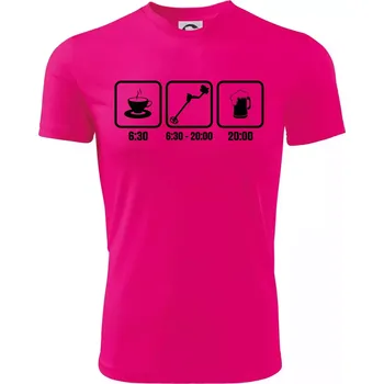 Káva detektor pivo - Dětské triko sportovní (dresovina) - 158 cm/12 let ( Neon Pink )