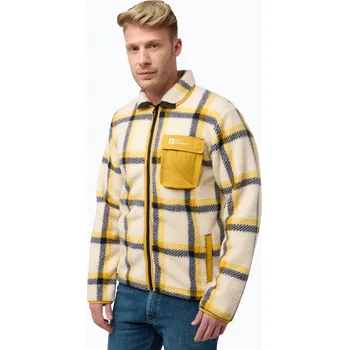 Pánská mikina Pánská fleecová mikina Jack Wolfskin Felslicht Check panna cotta