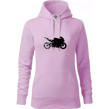 Dámská mikina Moto love - Mikina dámská Cape s kapucí - XS ( Orchid )