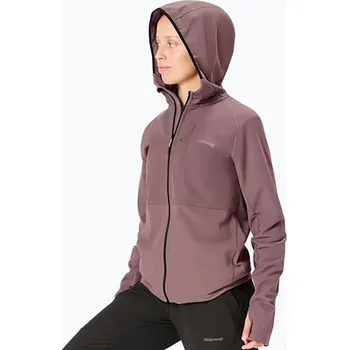 Dámská větrovka Dámská běžecká bunda NNormal Active Warm albergini/purple