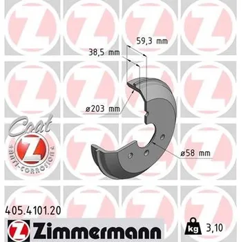 Brzdový buben Brzdový buben ZIMMERMANN ZIM405.4101.20