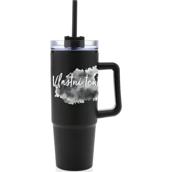 Termoska Personalizovaná cestovní termoska s průhledným víčkem - Akvarelový otisk