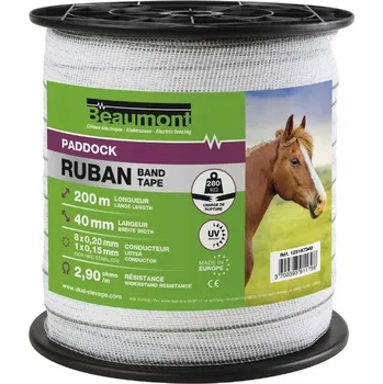 Lepicí páska Ohradníková páska BEAUMONT bílá/zelená 40mm