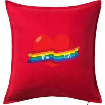 Polštář LGBT with love - Polštář 50x50 - 50x50 - Pouze potah ( Červená )