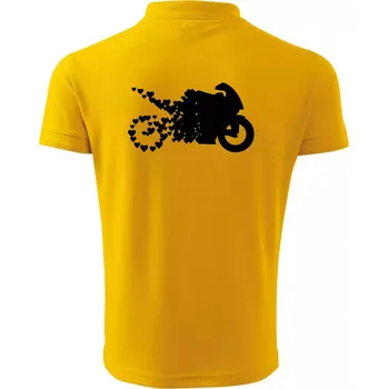 Pánská košile Moto love - Polokošile pánská Pique Polo 203 - 5XL ( Žlutá )