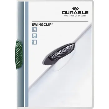 Durable 2260, rychlovazač Swingclip A4, prezentační desky s výklopným klipem Barva: Zelená