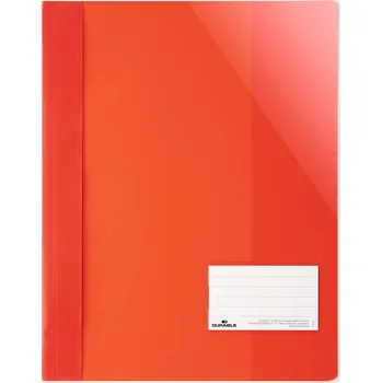 Durable 2690, prezentační rychlovazač PVC A4 s přední průhlednou kapsou Barva: Červená