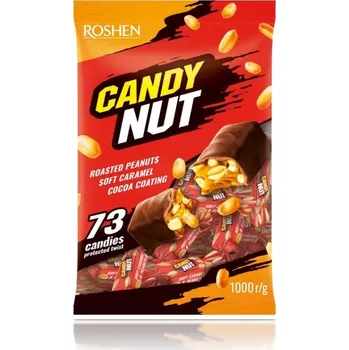 Bonbon Roshen Candy Nut 25 ks tyčinek s karamelovou náplní a oříšky v čokoládě 1 kg