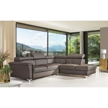 Sedací souprava Dolmar Sedací souprava Garry 1 s polohovatelnými záhlavníky Barevné provedení: Cayanne 1111 white eko kůže, Zvolte stranu sed. soupravy: Pravá strana