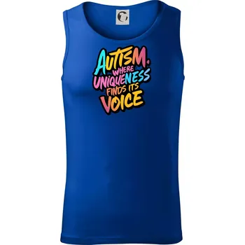 Autism Where Uniqueness Finds Its Voice - Tílko pánské Core - XL ( Královská modrá )